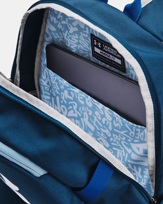 UA Hustle Lite Backpack, Blue, pdpMainDesktop image number 3